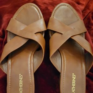 Women's Brown Wedge Sandals, Size 12 W